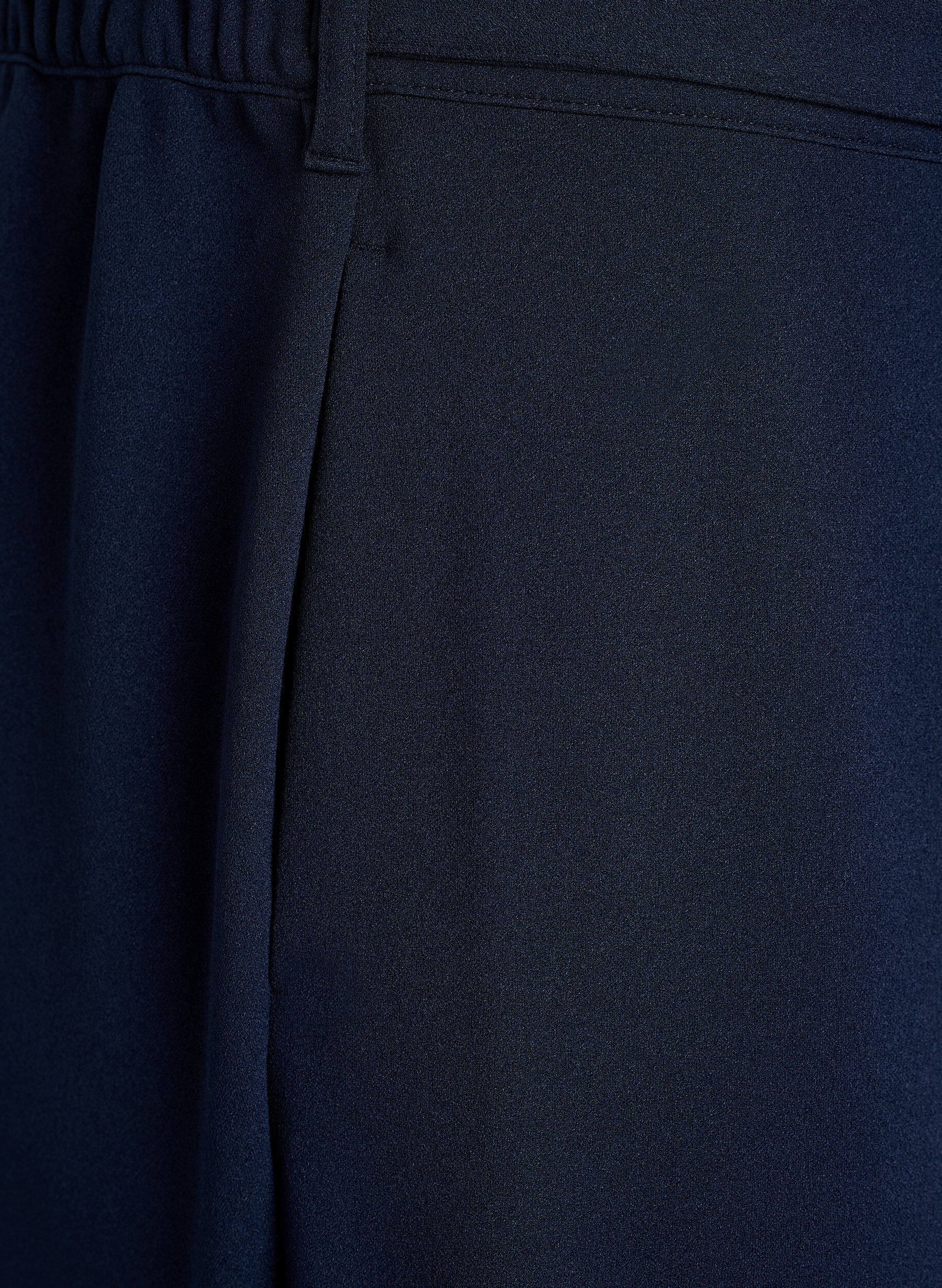 Zizzi Spodnie na wysokim stanie z pasem i zlota klamra, Niebieskie, Packshot image number 3