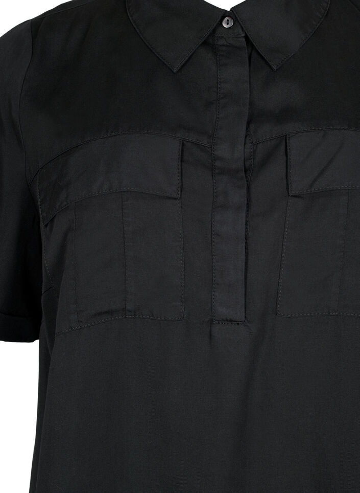  Tunika z krótkim rekawem z lyocellu (TENCEL™), Black, Packshot image number 2