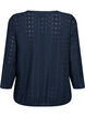 Bluzka z haftem angielskim i rekawami 7/8, Navy Blazer, Packshot image number 1