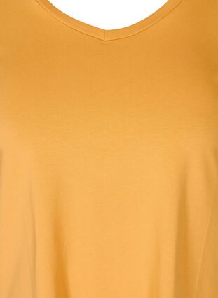 Koszulka typu basic z dekoltem w serek, Spruce Yellow, Packshot image number 2