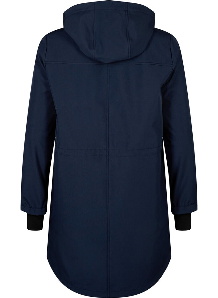 Kurtka softshell z odpinanym kapturem, Niebieskie, Packshot image number 1