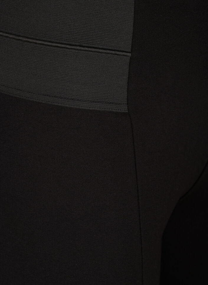 Legginsy z szeroka, elastyczna talia, Czarne, Packshot