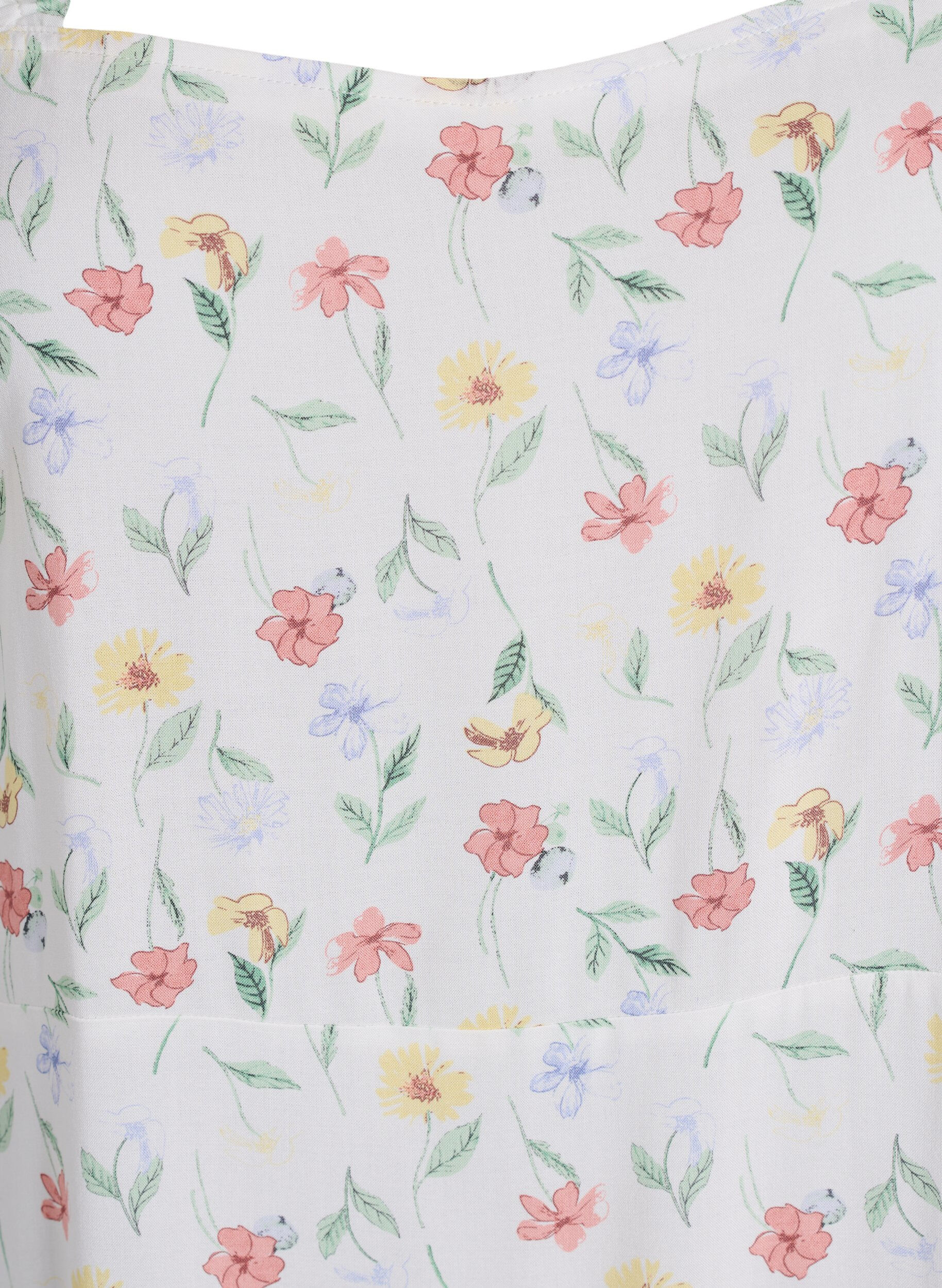 Zizzi FLASH - Letnia sukienka na szerokich ramiaczkach, Biały, Packshot image number 2