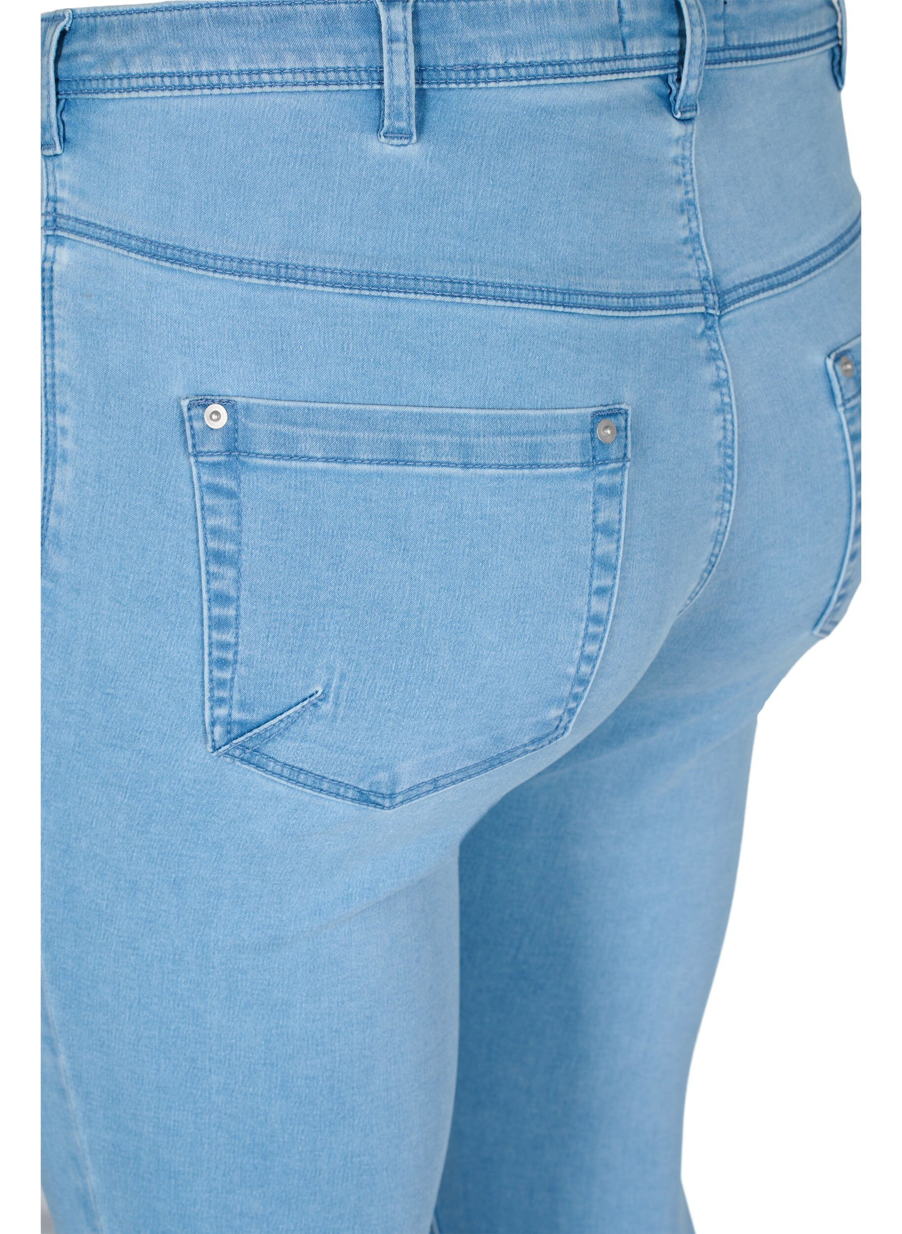 ZizziJeansy Amy nad kostke z suwakiem, Niebieskie, Packshot image number 3