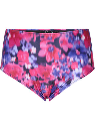 Dól bikini z nadrukiem i wysokim stanem, Pink Flower AOP, Packshot image number 0