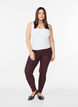 Legginsy basic z wiskozy, Ciemnobordowy, Model image number 1