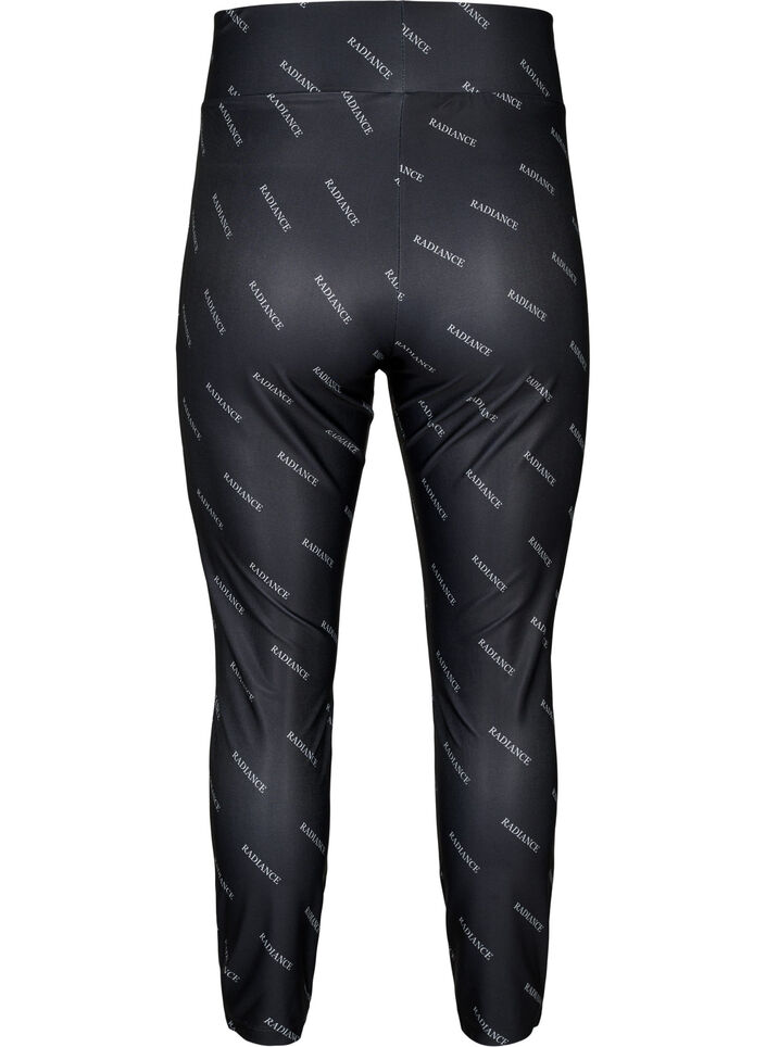 Legginsy z nadrukiem tekstowym, Black Radiance, Packshot image number 1