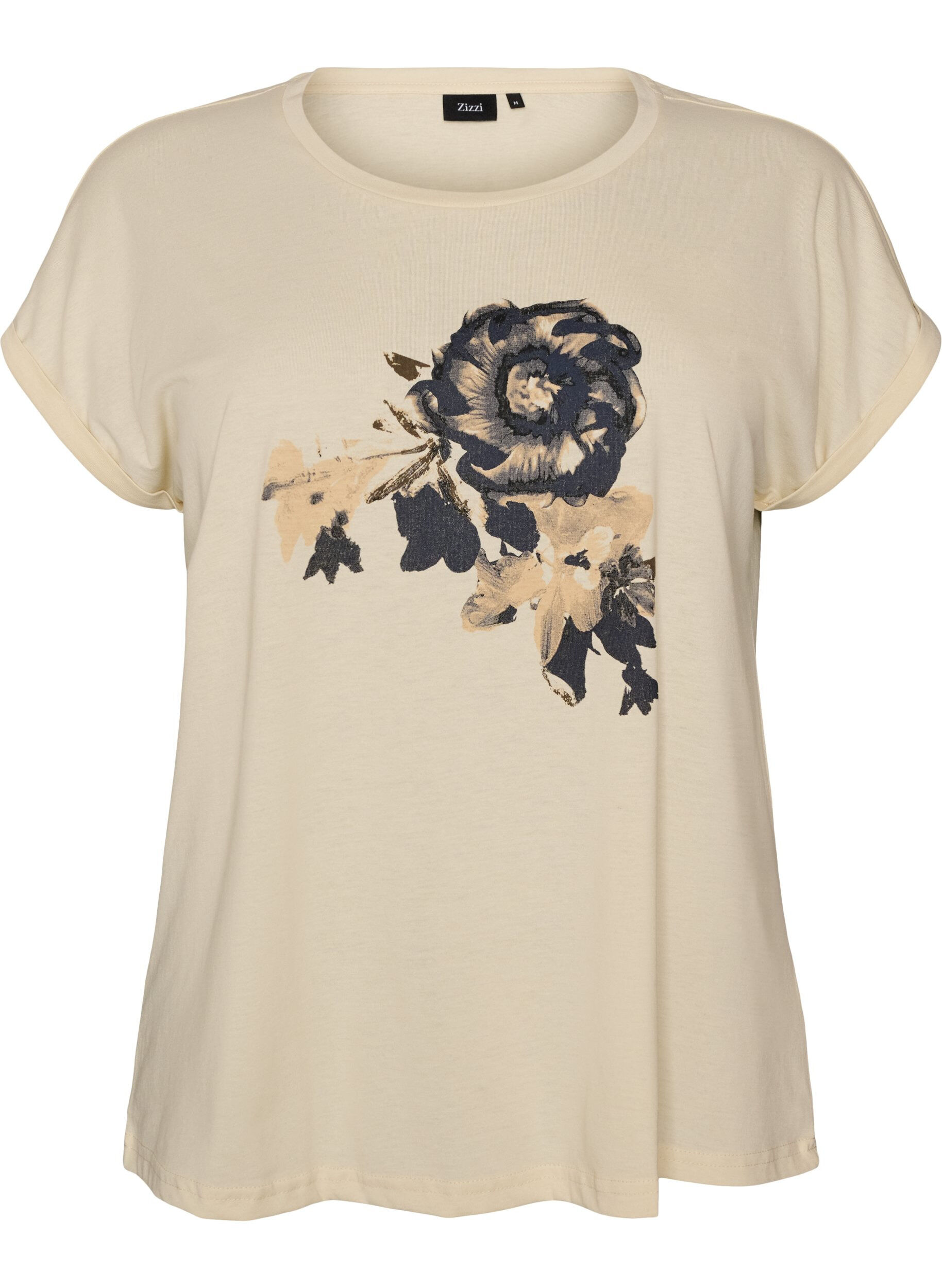 T-shirt z ozdobnym nadrukiem z przodu