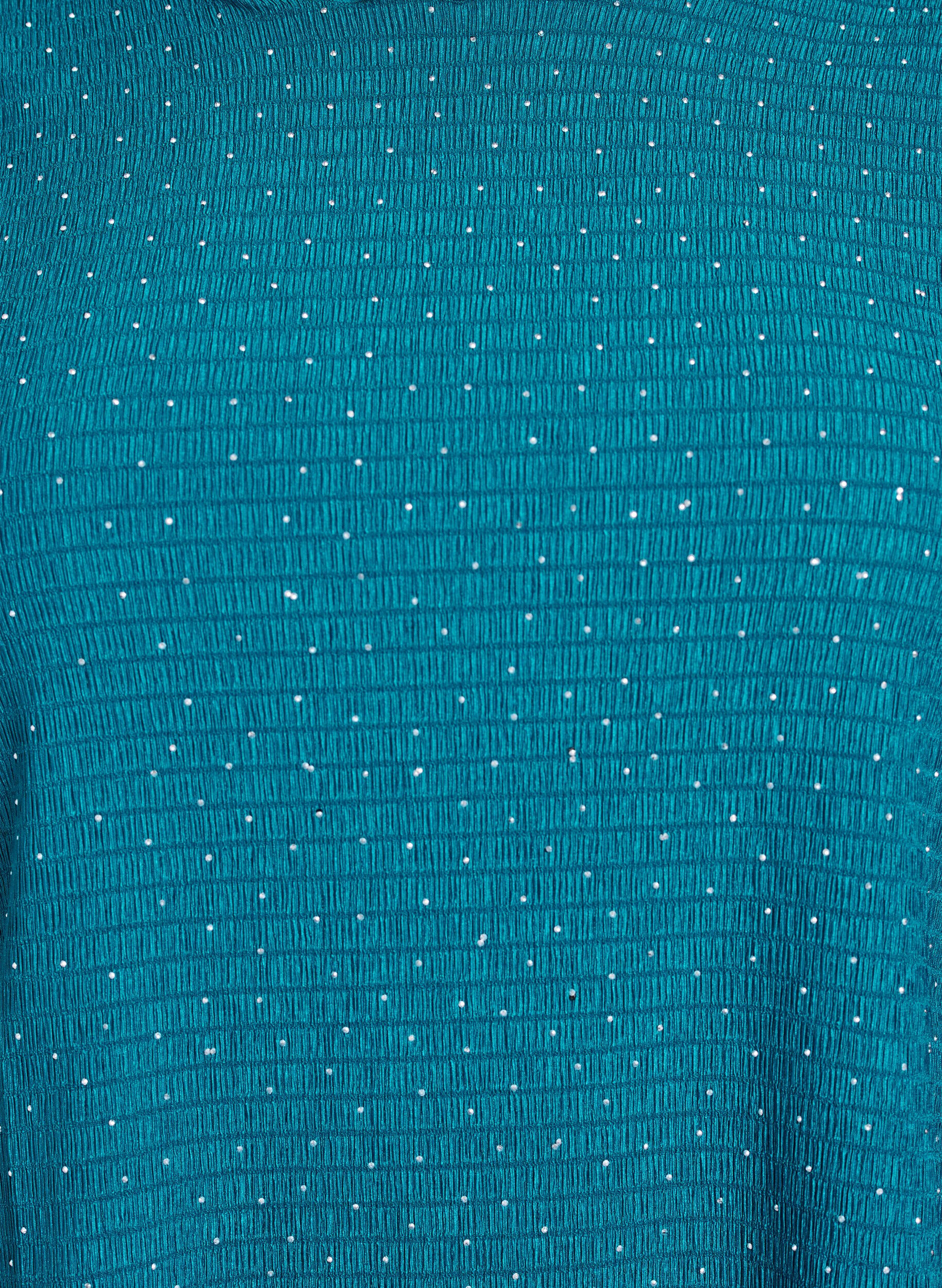 Zizzi Bluzka z dlugimi rekawami ozdobiona dzetami, Niebieskie, Packshot image number 2