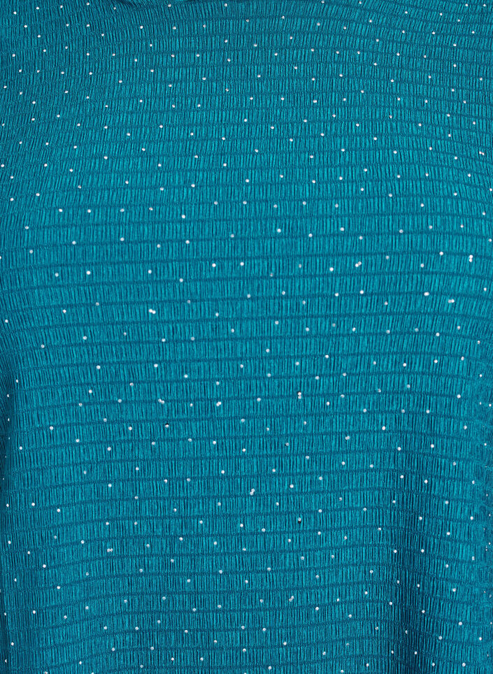 Bluzka z dlugimi rekawami ozdobiona dzetami, Niebieskie, Packshot image number 2