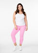 Legginsy 3/4 typu basic z wiskozy, R&oacute;żowy, Model image number 1