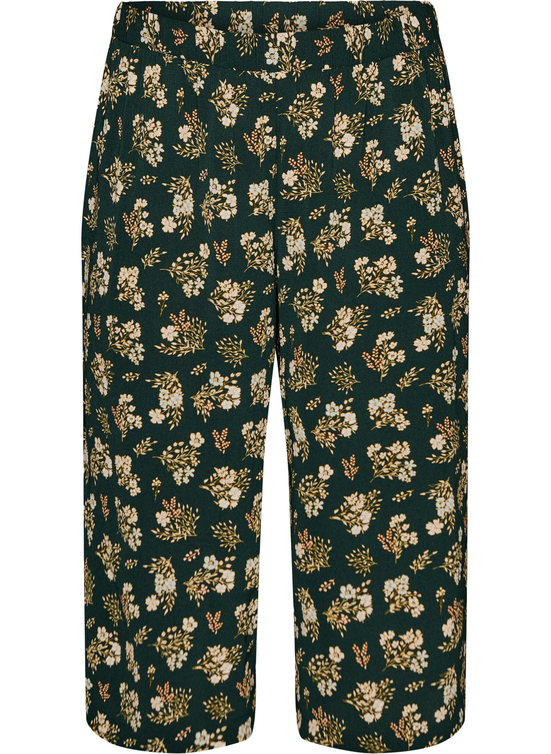 ZizziSpodnie culotte z nadrukiem, Czarne, Packshot image number 0