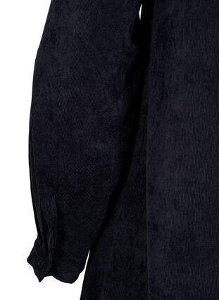 Aksamitna sukienka z zamkiem blyskawicznym i rekawami 3/4, Black, Packshot image number 3