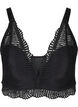 Soft padded, lacy bra, Black, Packshot image number 0
