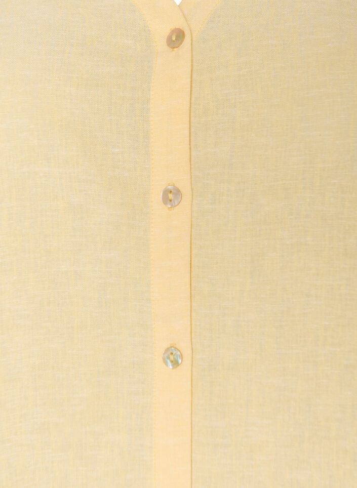 Bluzka z lnu i wiskozy z dekoltem w ksztalcie litery V, 1211, Packshot image number 2