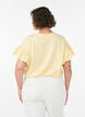 T-shirt z bawelny organicznej z bufiastymi rekawami, Ż&oacute;łty, Model image number 2