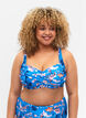 Góra od bikini z nadrukiem, Bright Blue Print, Model image number 0