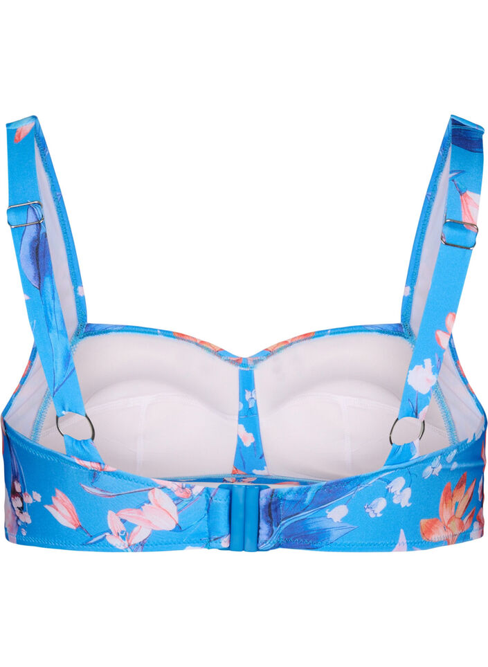 Góra od bikini z nadrukiem, Bright Blue Print, Packshot image number 1
