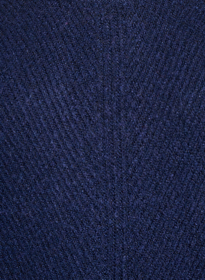Sweter z dzianiny z ukosnym wzorem i rekawami raglanowymi, Niebieskie, Packshot image number 2