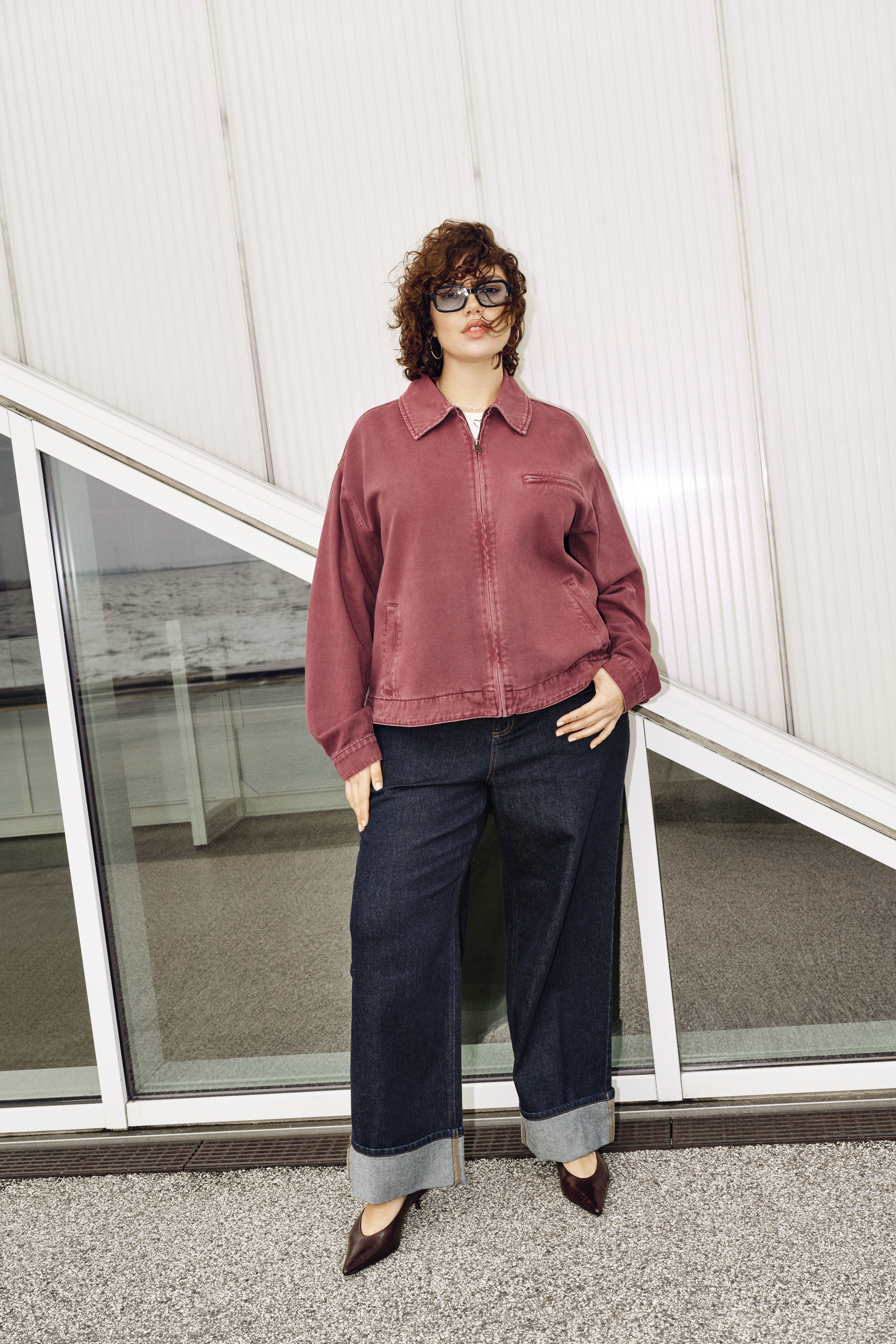 Zizzi Kolorowa kurtka dżinsowa, , Model