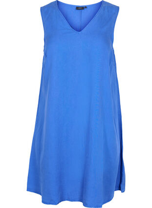 Sukienka Spencer z dekoltem w szpic, Dazzling Blue, Packshot image number 0