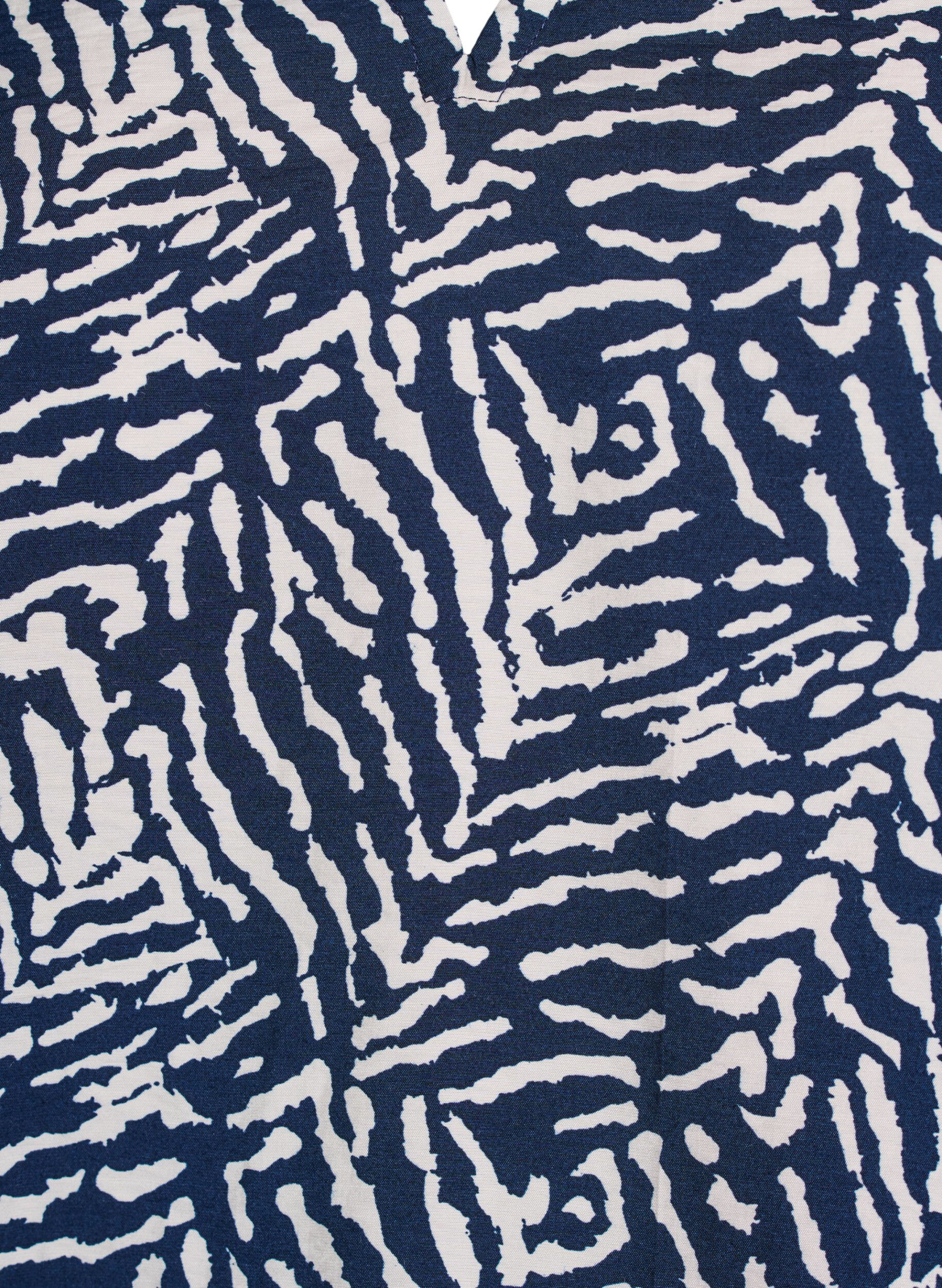 Zizzi Bluzka z kr&oacute;tkimi rekawami i marszczonym dolem, Niebieskie, Packshot image number 2