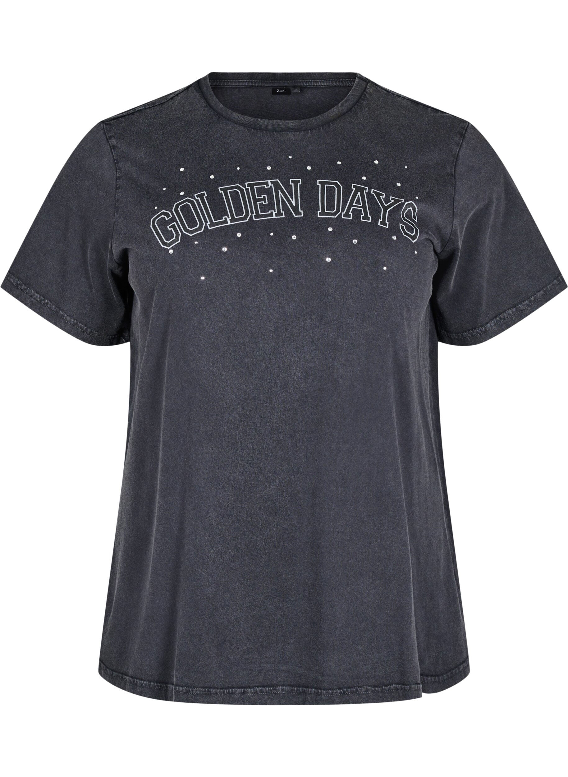 Zizzi Koszulka z bawelny organicznej z nadrukiem graficznym, Szary, Packshot image number 0
