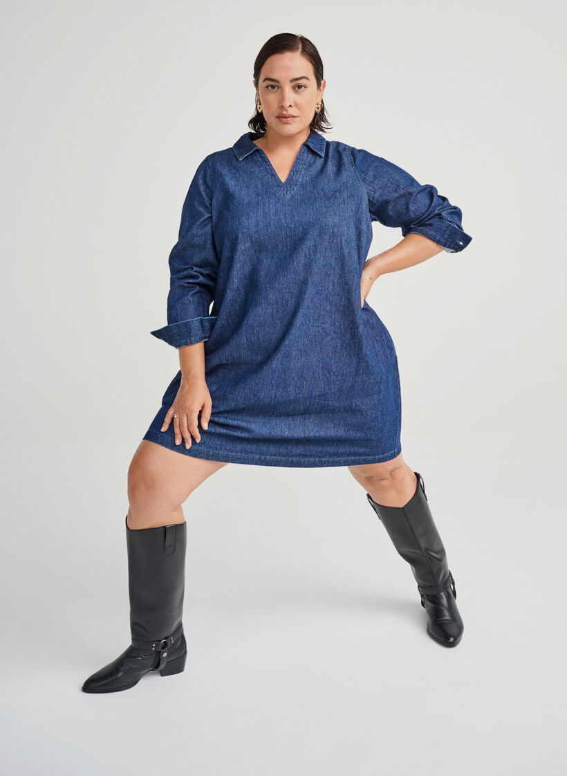 Szeroki – Dlugi but z rozpinana cholewka, Czarne, Image