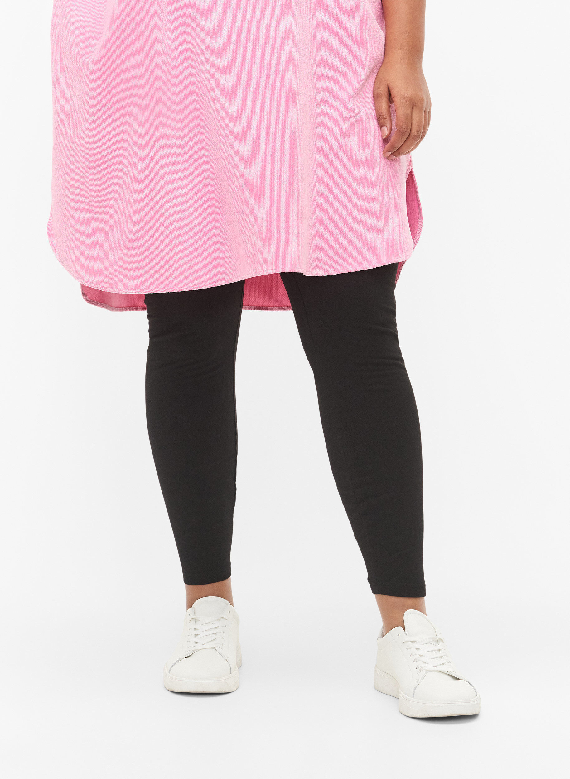 ZizziBawelniane legginsy z podszewka, Czarne, Model image number 3