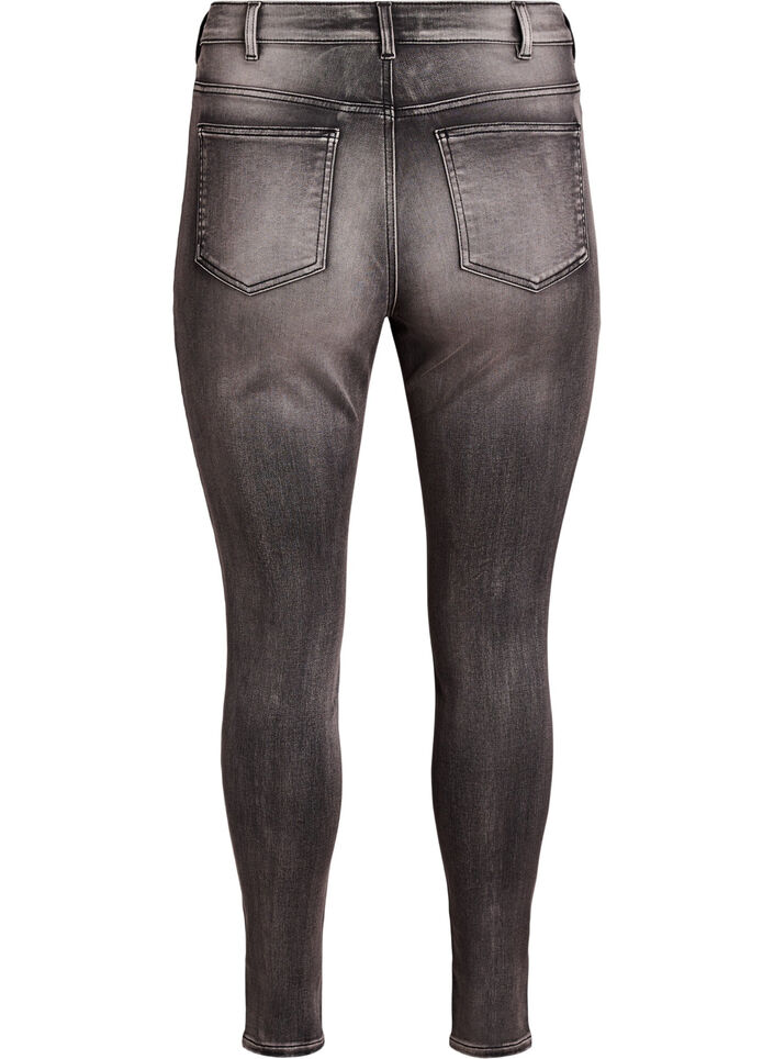 Jeansy Amy super slim z wysokim stanem, Ciemnoszary, Packshot image number 1