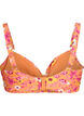 G&oacute;ra od bikini z fiszbinami i wzorem, Pomarańczowy, Packshot image number 1