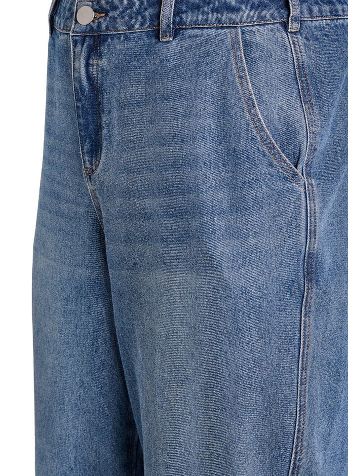 Jeansy barrel z wysokim stanem, Niebieskie, Packshot image number 2
