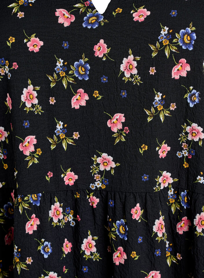 Kr&oacute;tka trapezowa sukienka, Czarne, Packshot image number 2