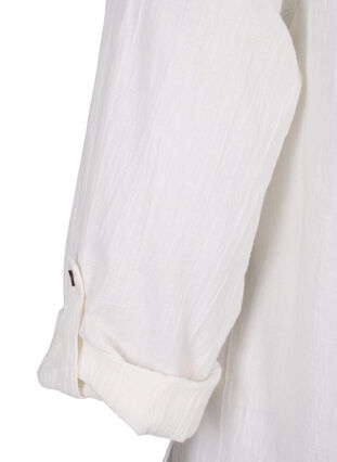 Sukienka z dekoltem w szpic i kolnierzem, White, Packshot image number 3