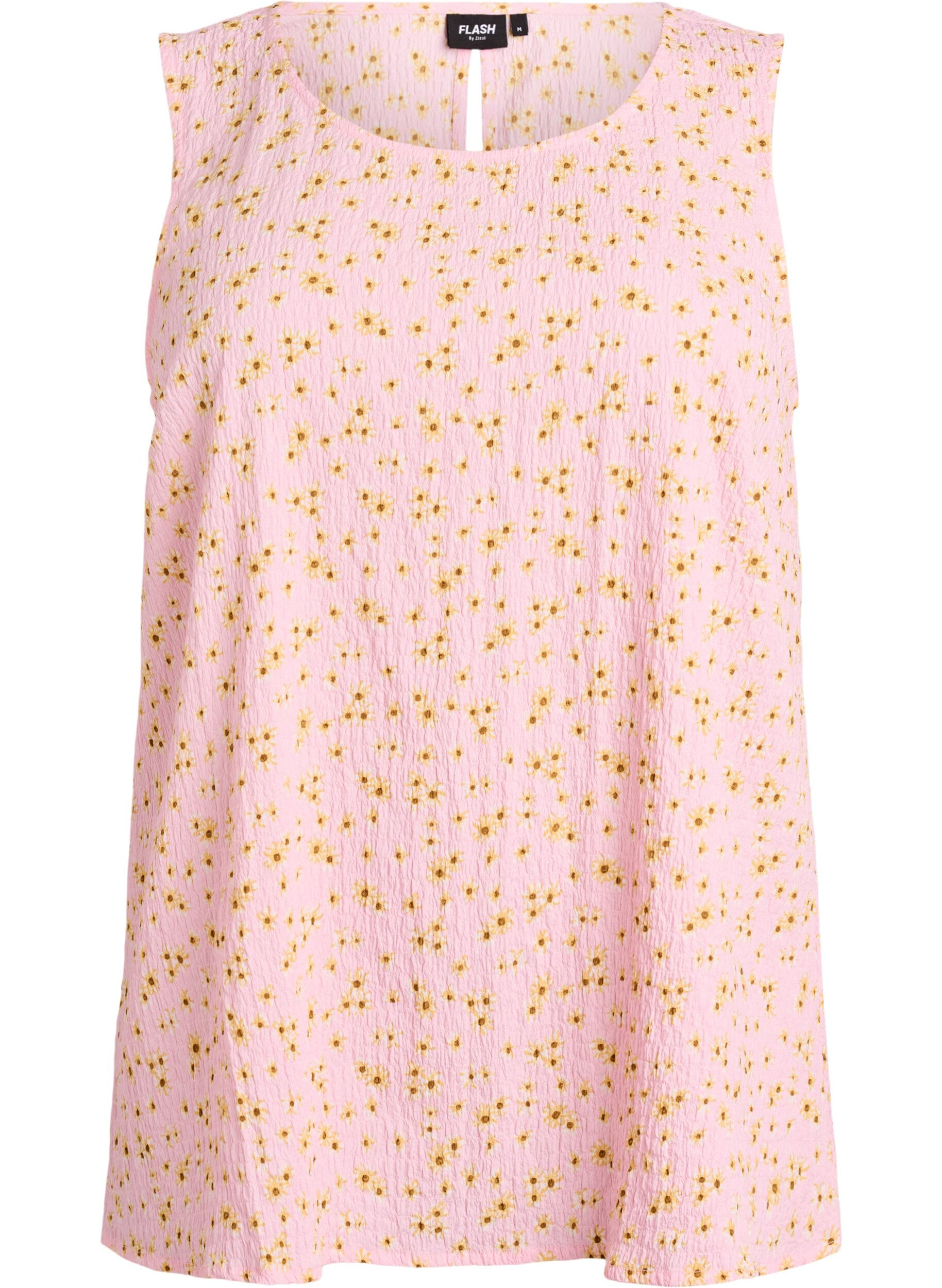 ZizziTop bez rekaw&oacute;w z tekstura, R&oacute;żowy, Packshot image number 0