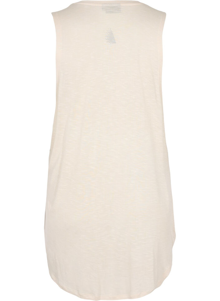 Wiskozowy top treningowy bez rekawów, Lilac Ash w. BlackP., Packshot image number 1