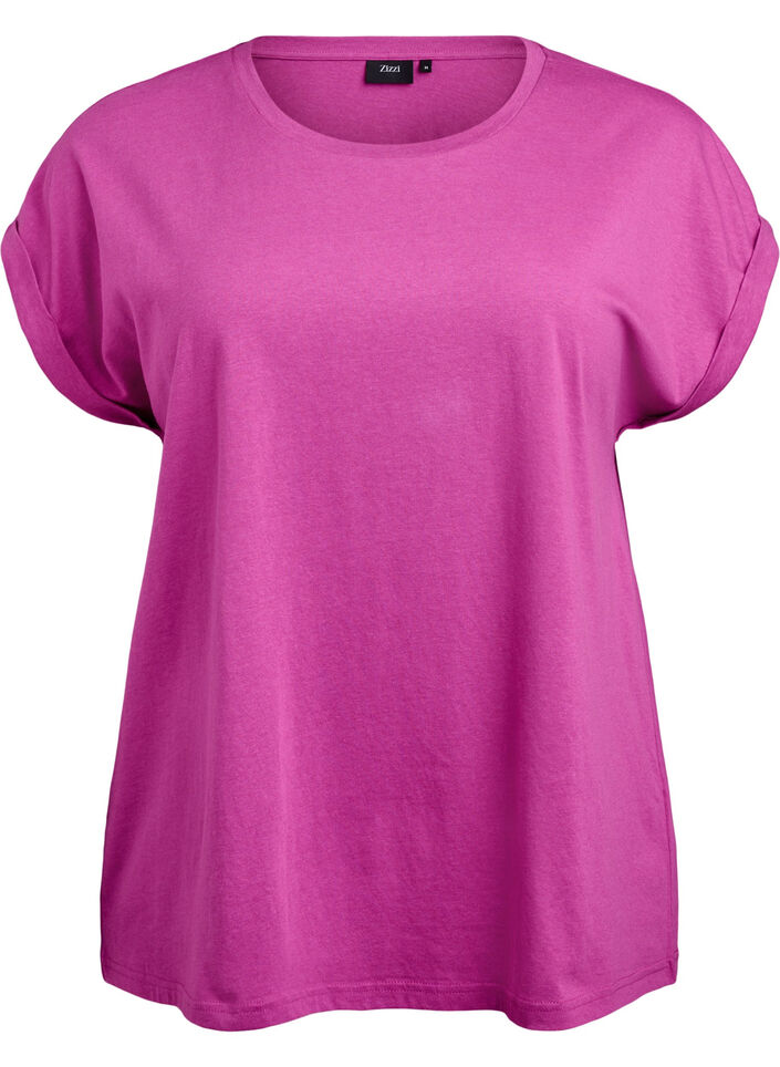 T-shirt z kr&oacute;tkim rekawem z mieszanki bawelny, Fioletowy, Packshot image number 0