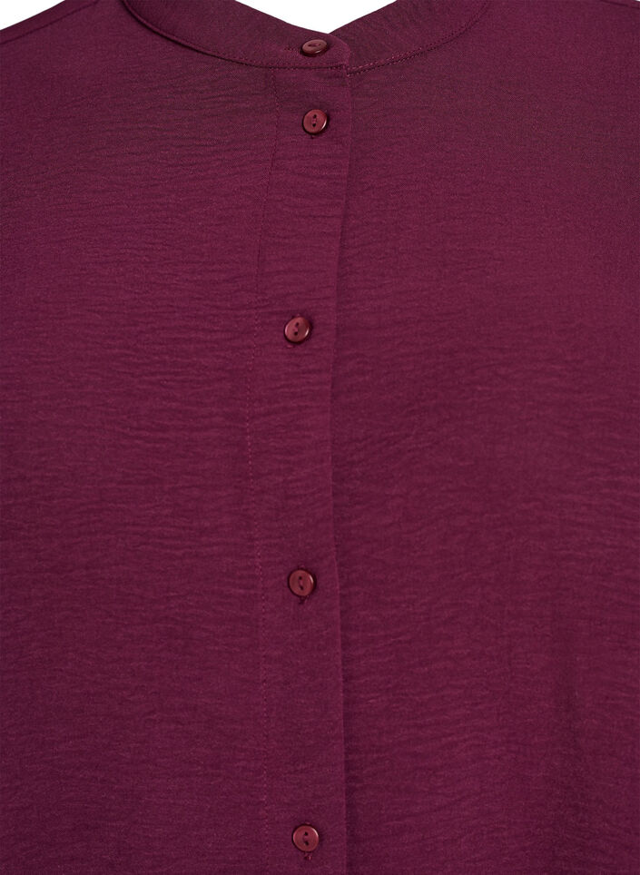 Tunika z rekawem 3/4, Ciemnobordowy, Packshot image number 2
