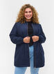 Long bomber jacket with pockets, Navy Blazer, Model image number 0