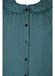 Long quilted vest with collar and frills, Sagebrush Green, Packshot image number 2