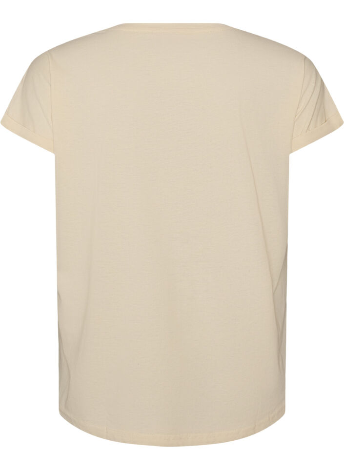 T-shirt z ozdobnym nadrukiem z przodu, Biały, Packshot image number 1