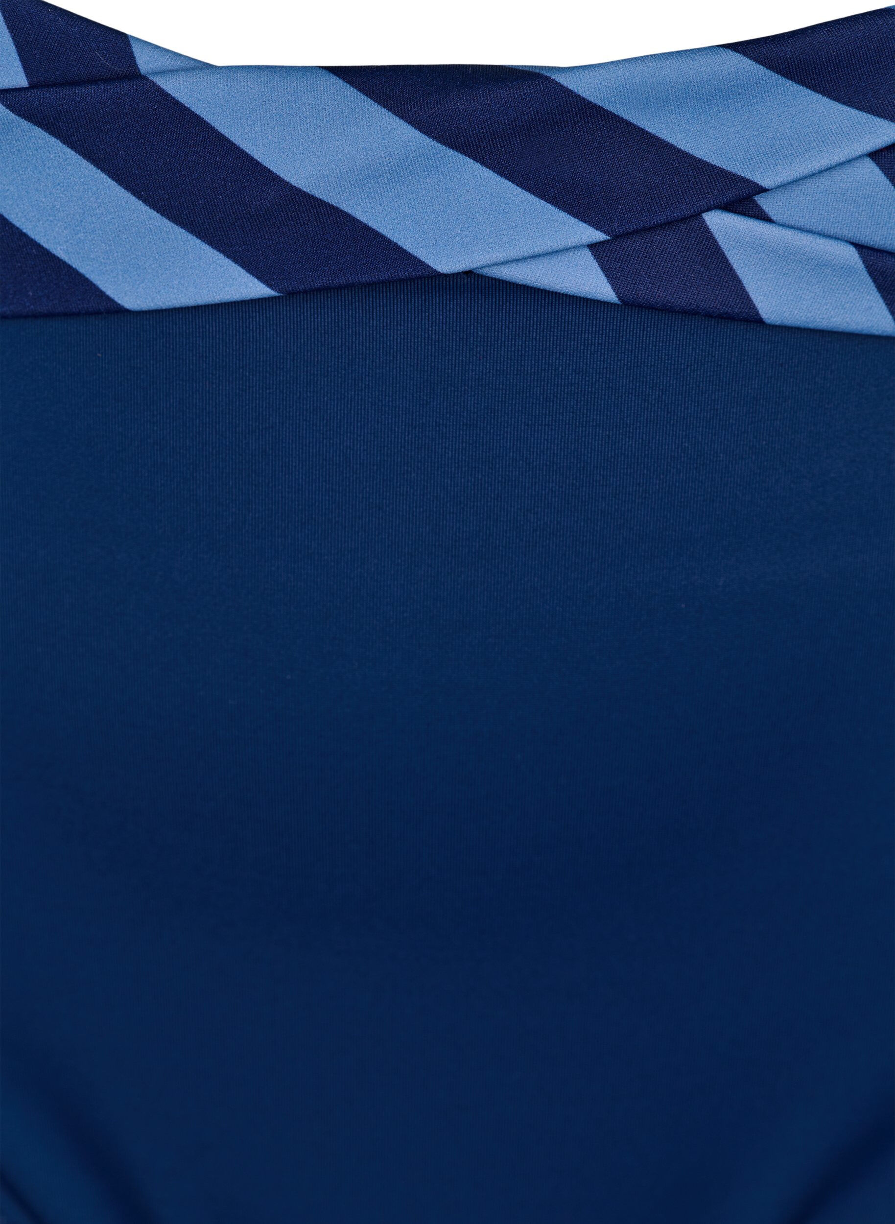 ZizziFigi damskie od bikini z detalem kopertowym, Niebieskie, Packshot image number 2