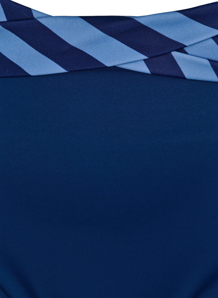 Figi damskie od bikini z detalem kopertowym, Niebieskie, Packshot image number 2