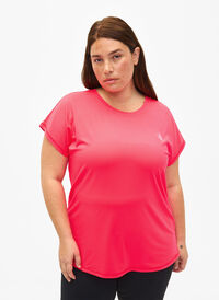 Koszulka treningowa z krótkim rekawem, Neon Diva Pink, Model