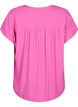 Bluzka z wiskozy z koronkowym wykonczeniem, Raspberry Rose, Packshot image number 1