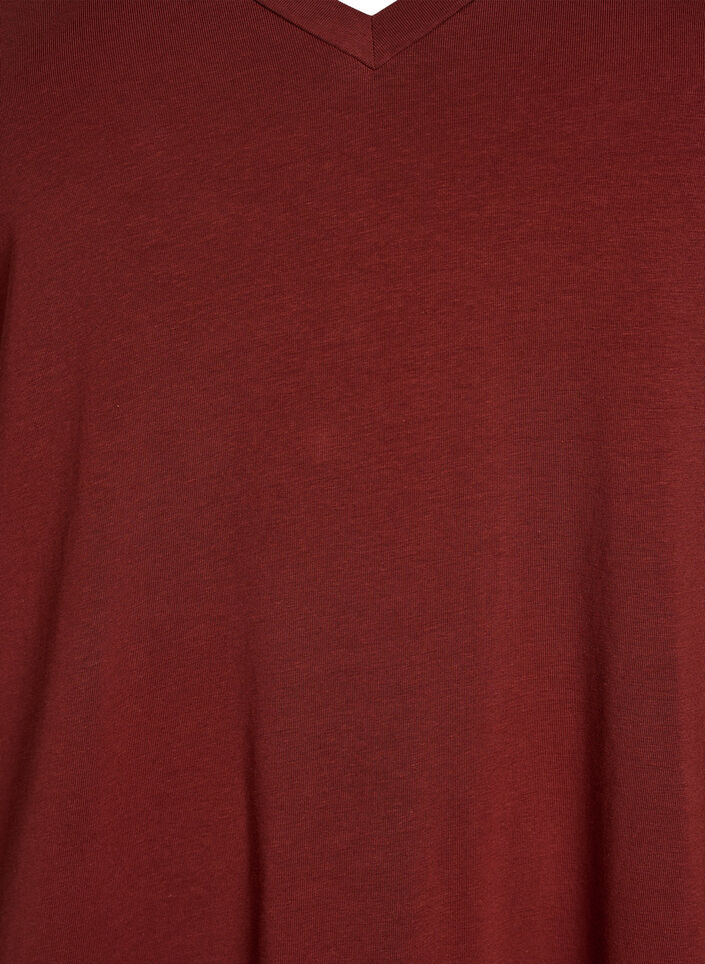 Sukienka t-shirtowa midi z dekoltem w szpic, 0426, Packshot image number 2