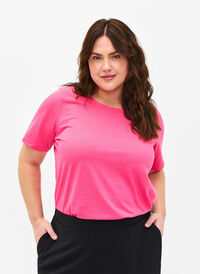Flash - koszulka z okraglym dekoltem, Hot Pink, Model