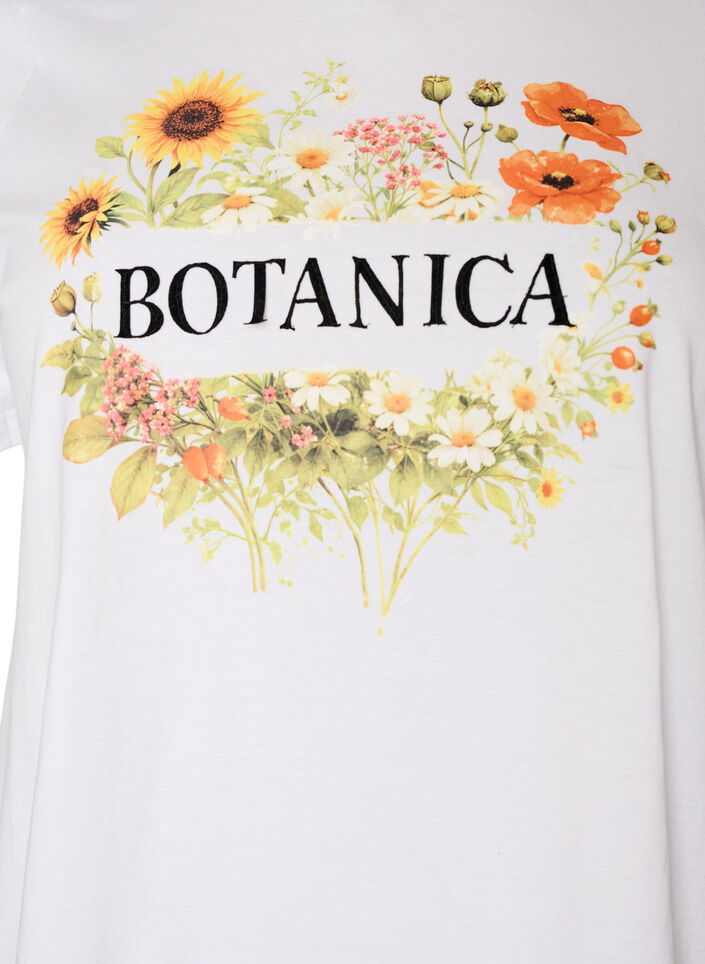 Koszulka z bawelny organicznej z nadrukiem z przodu, Biały, Packshot image number 2