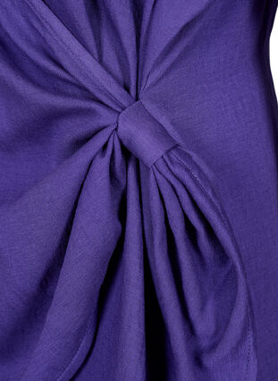 Bluzka z wiskozy w stylu kopertowym z dlugim rekawem, Prism Violet, Packshot image number 3