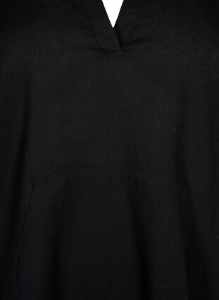 Sukienka z krótkim rekawem i kapturem, Black, Packshot image number 2